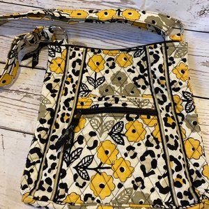 Vera Bradley Floral Leopard Cross Body Bag NWOT